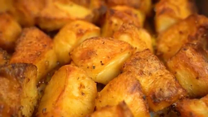 Crispy oven baked potatoes!